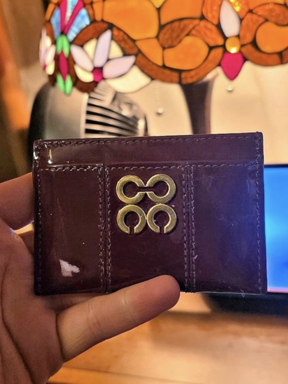 Coach Burgundy Logo Wallet